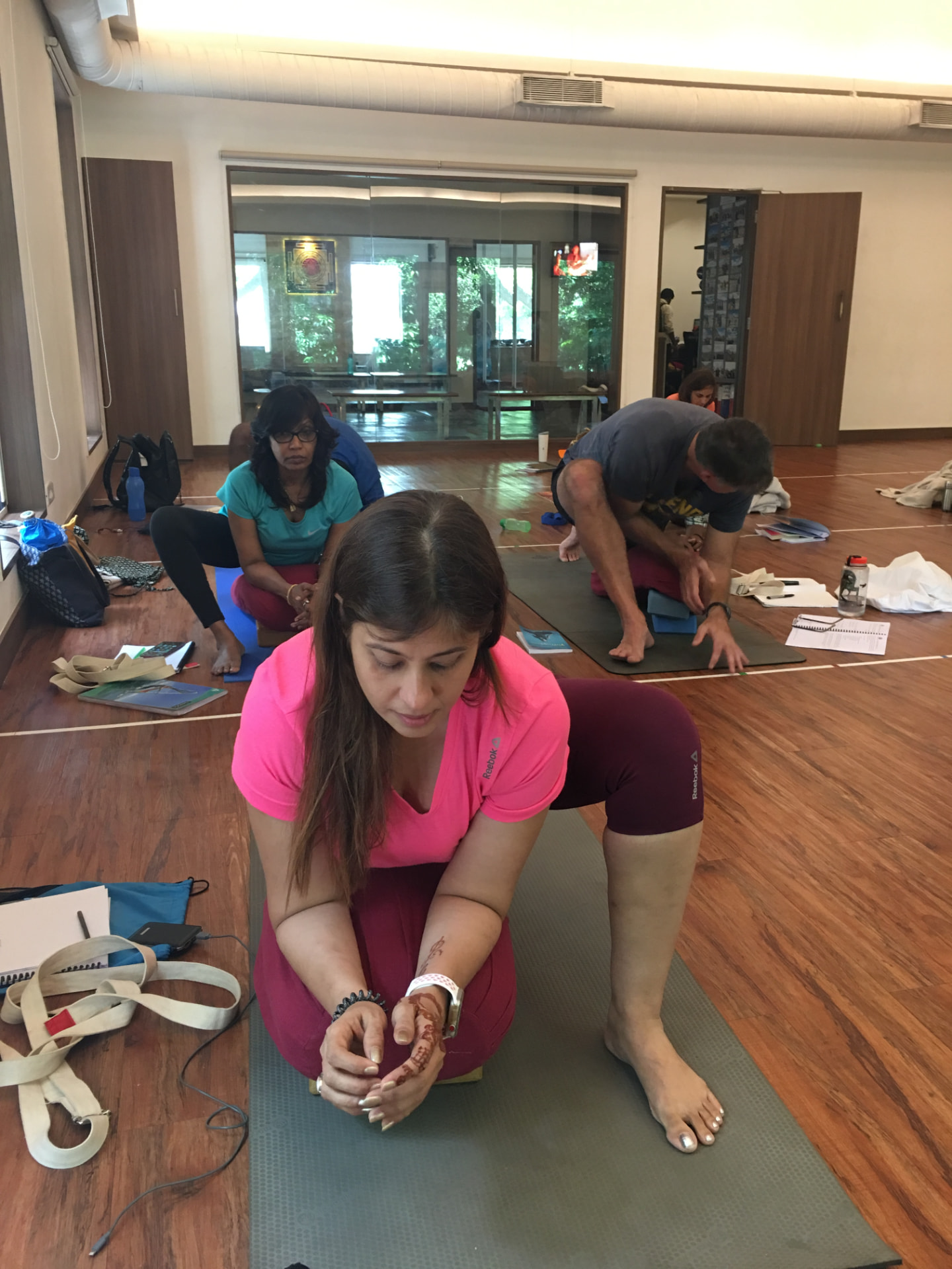 Diksha leading a yoga therapy training workshop